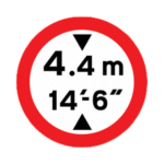 Vehicles Above Height Shown Prohibited Road Traffic Sign - RA2 Reflective