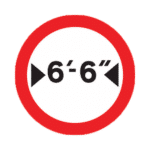 Vehicles Above Width Shown Prohibited Road Traffic Sign - RA2 Reflective