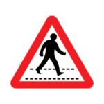 Zebra Crossing Ahead Road Traffic Sign - RA2 Reflective