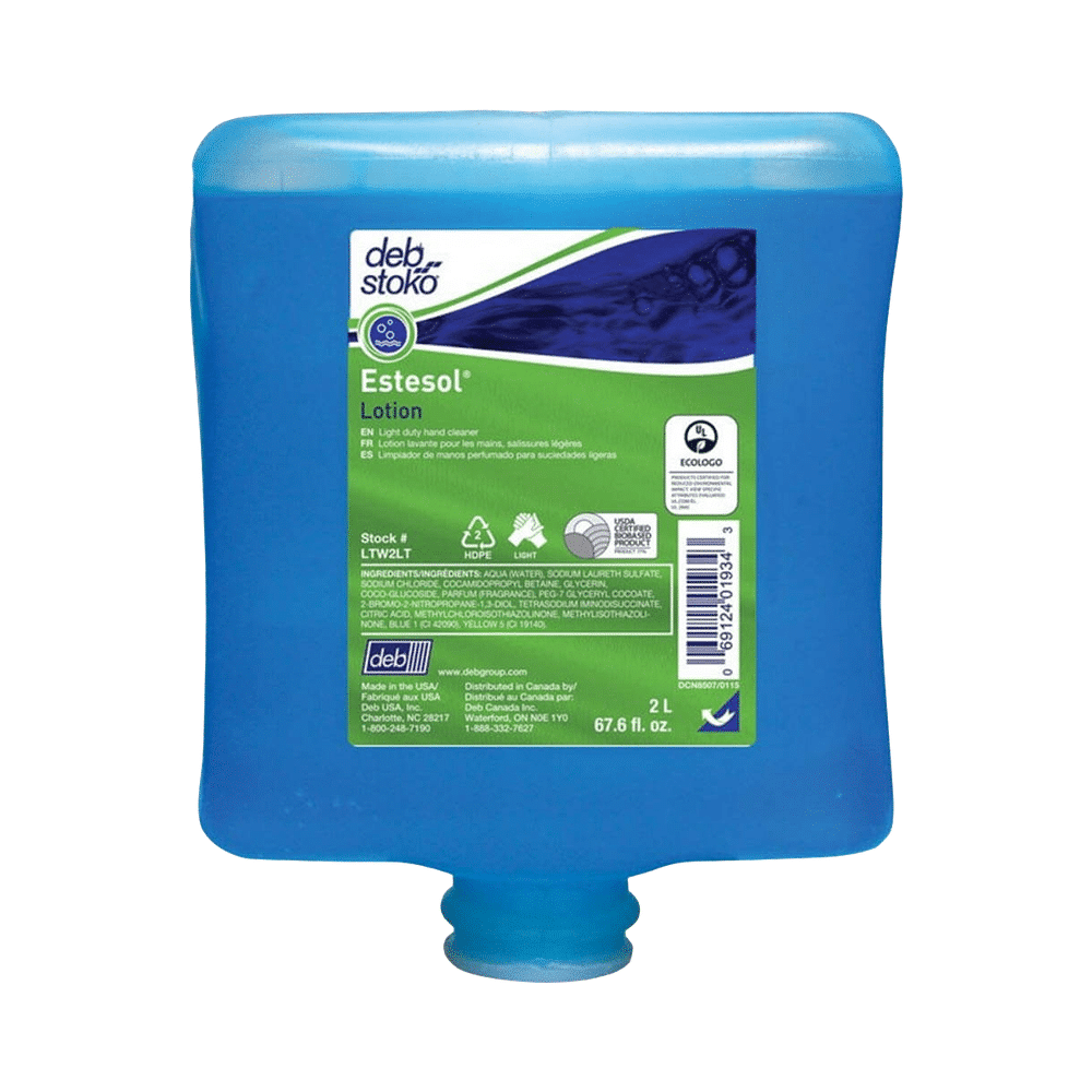 deb-stoko-ltw2lt-estesol-light-duty-hand-cleaner.png Deb Estesol Lotion Pure - 2 Litre Cartridge - Image 1