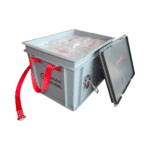 Lithium-Ion Battery Transport Box in PP, 18L, XS-Box 1 Basic, Filling Pyrobubbles